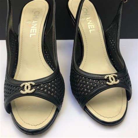 shoes chanel pearls|Chanel slingback online shop.